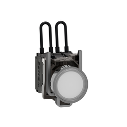 XB4BW21B5 – Push-to-test pilot light, Harmony XB4, metal, white, universal LED, screw clamp terminals, 24V