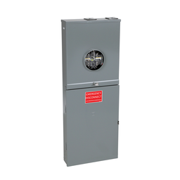 RC3040M200SL – All in one, Homeline, combination service entrance, ringless socket, 200A, surface, 30 spaces, 40 circuits, 22kA SCCR, OH, UG,  lever bypass