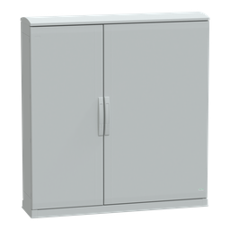 NSYPLAZT12123G – Floor standing polyester enclosure, Thalassa PLA, open bottom, ventilated canopy, 1250x1250x320mm, IP44, IK10