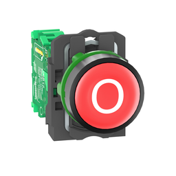 ZB5RTA432 – Wireless and batteryless transmitter, Harmony XB5R, push button, plastic, red, 22mm, spring return, marked O