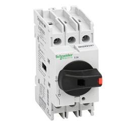 VLS3P025R1 – Disconnect switch, TeSys VLS, body switch, 25A, 15HP at 480VAC, UL508, three phase, 5kA SCCR, size 1, DIN rail mount