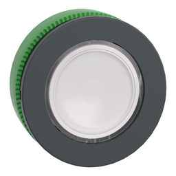 ZB5FA18 – Head for illuminated push button, Harmony XB5, antimicrobial, plastic, white flush mounted, 30mm, universal LED,