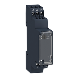 RM17TT00 – 3-phase control relay, Harmony Control Relays, 5A, 1CO, phase failure detection, 208…480V AC