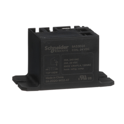 9AS3D24 – Power Relays, Harmony 9A, SPST-NO, 30A, flanged panel mount, sealed cover, 24V DC