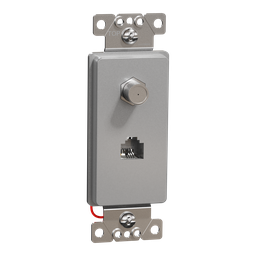 SQR87CT1GY – TV/telephone socket, X Series, F connector/RJ11 (4P4C), 1 gang, gray, matte finish