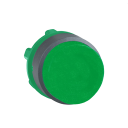 ZB5AL3 – Head for non illuminated push button, Harmony XB5, plastic, projecting, green, 22mm, spring return, unmarked