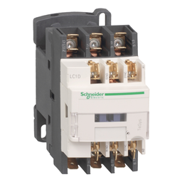 LC1D129SD – IEC contactor, TeSys D, nonreversing, 12A, 7.5HP at 480VAC, 3 phase, 3 pole, 3 NO, 72VDC coil, open style