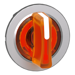 ZB4FK1353 – Head for illuminated selector switch, Harmony XB4, metal, orange handle, flush mounted, 30mm, universal LED, 3 positions