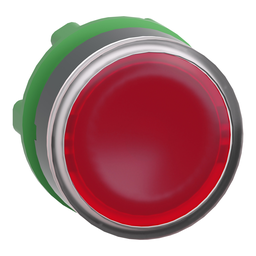 ZB5AA48 – Head for illuminated push button, Harmony XB5, plastic, red flush, 22mm, universal LED, for insetion of legend