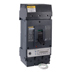 LJA36400CU53X – Circuit breaker, PowerPacT L, 400A, 3 pole, 600VAC, 25kA, I-Line, MicroLogic 5.3E, 100%, ABC