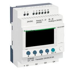 SR3B102BD – modular smart relay, Zelio Logic SR2 SR3, 10 IO, 24V DC, clock, display, 4 transistor outputs