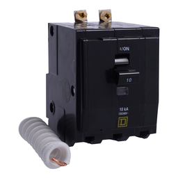 QOB320SWN – Mini circuit breaker, QO, 20A, 3 pole, 120/240VAC, 10kA, bolt on, switch neutral