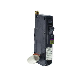 QOB115DF – Mini circuit breaker, QO, 15A, 1 pole, 120VAC, 10kA, bolt on, dual function, pigtail