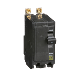 QOB260 – Mini circuit breaker, QO, 60A, 2 pole, 120/240VAC, 10kA, bolt on