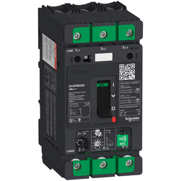 GV4PB02N – Motor circuit breaker, TeSys Deca, 3P, 2A, Icu 50kA, thermal magnetic, multifunction, UL489