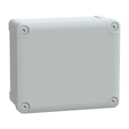 NSYTBP19168 – PC box IP66 IK08 RAL7035 Int.H175W150D80 Ext.H193W164D87 Opaque PC cover H20