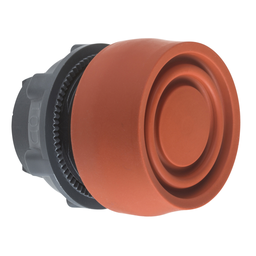 ZB5AP4S – Head for non illuminated push button, Harmony XB5, plastic, flush, red, 22mm, spring return, coloured boot, unmarked