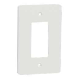 SQWS141001WH – Cover frame, X Series, 1 gang, screw fixed, mid sized plus, white, matte finish
