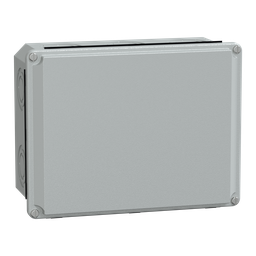 NSYDB2015M – Metal industrial cut-out box – low plain cover – H206xW156xD83 – IP55 – grey