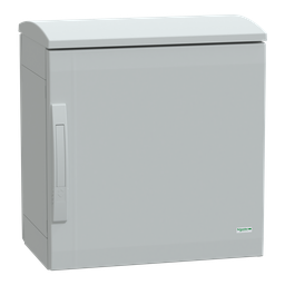 NSYPLAT553G – Floor standing polyester enclosure, Thalassa PLA, plain door, ventilated canopy, 500x500x320mm, IP44, IK10