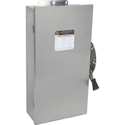 DTU463DS – Safety switch, double throw, non fusible, 100A, 600V, 4 pole, 100hp, NEMA 4, 4X, 5, 304 steel