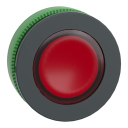 ZB5FW343 – Head for illuminated push button, Harmony XB5, antimicrobial, plastic, red, 30mm, universal LED, plain lens
