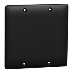 SQWS140002BK – Blank plate, X Series, 2 gang, black, matte finish