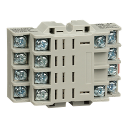 8501NR34 – Relay Socket, Harmony 8501R, 14 pins, double tiered screw clamp terminals, DIN rail/panel mount, 10A, 300V AC