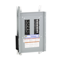 NQ18L1C – Panelboard interior, NQ, main lugs, 100A, Cu bus, 18 pole spaces, 1 phase, 3 wire, 240VAC, 48VDC