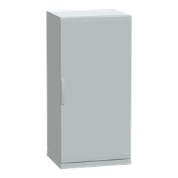 NSYPLAZ1576G – Floor standing polyester enclosure, Thalassa PLA, plain door, open bottom, 1500x750x620mm, IP54, IK10