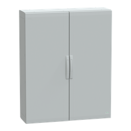 NSYPLA12103G – Floor standing polyester enclosure, Thalassa PLA, plain door, completely sealed, 1250x1000x320mm, IP65, IK10