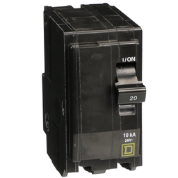 QO220H – Mini circuit breaker, QO, 20A, 2 pole, 120/240VAC, 10kA, plug in