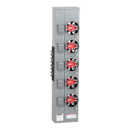 EZMH315125 – Branch unit, EZ Meter-Pak, 125A, 5 x 5 jaw sockets, 208Y/120VAC, horn bypass, ringless, 800A Al busbar