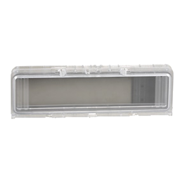 NSYVA2716M – Plastic window with hinged transparent cover, L195xW165xD13mm.