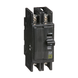 QOU215 – Mini circuit breaker, QOU, 15A, 2 pole, 120/240VAC, 10kA