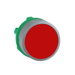 ZB5AA4C0 – Push button head, Harmony XB5, plastic, flush, red, 22mm, spring return, unmarked, grey bezel
