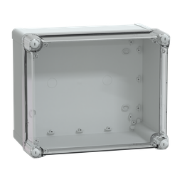 NSYTBP292416HT – PC box IP66 IK08 RAL7035 Int.H275W225D160 Ext.H291W241D168 Transp.cover H60