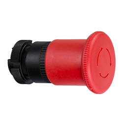 ZA2BS844 – Head for emergency switching off push button, Harmony XAC, red mushroom 40mm, latching turn to release, unmarked