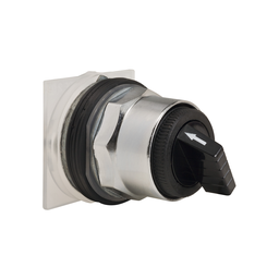 9001KS34B – Selector switch head, Harmony 9001K, metal, standard handle, black, 30mm, 2 positions, spring return right to left
