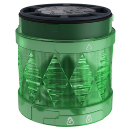 XVUC23 – Modular tower light, Harmony XVU, illuminated LED units, green, 60mm, steady, IP65, 24V AC DC