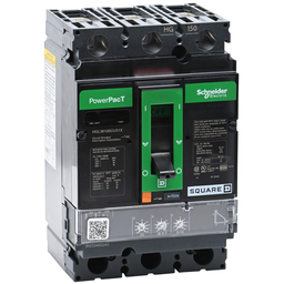 HGL36100CU31X – Circuit breaker, PowerPacT H, 100A, 3 pole, 600VAC, 18kA, lugs, Micrologic 3.2, 100%