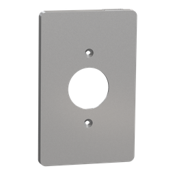 SQWS422001GY – Cover frame, X Series, for socket-outlet, 1 gang, screw fixed, mid sized plus, gray, matte finish