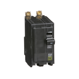 QOB230VH – Mini circuit breaker, QO, 30A, 2 pole, 120/240VAC, 22kA, bolt on