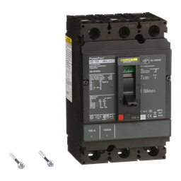 HDL36100SA – Circuit breaker, PowerPacT H, 100A, 3 pole, 600VAC, 14kA, lugs, thermal magnetic, 80%, shunt