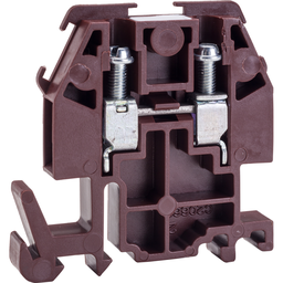 9080GMN6 – Terminal block, Linergy, box lug connector, brown colored block, 30A, 600 V