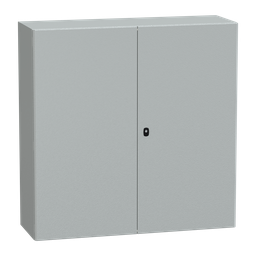 NSYS3D121240D – Wall mounted steel enclosure, PanelSeT S3D, double plain door, without mounting plate, 1200x1200x400mm, IP55, IK10
