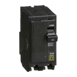 QO245 – Mini circuit breaker, QO, 45A, 2 pole, 120/240VAC, 10kA, plug in