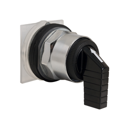 9001KS52FB – Selector switch head, Harmony 9001K, metal, long handle, black, 30mm, 3 positions, return both sides to center