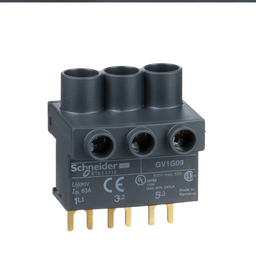 GV1G09 – TeSys GV, top feed terminal block, for busbars, 3 P, for TeSys D and TeSys U