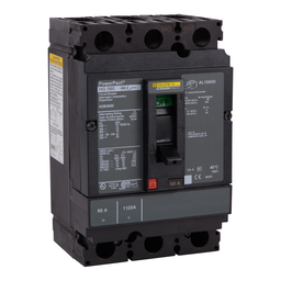 HGM36125 – Circuit breaker, PowerPacT H, 125A, 3 pole, 600VAC, 18kA, lugs, thermal magnetic, 80%